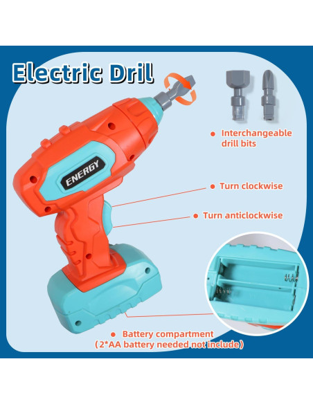 Juego de Herramientas para Niños VEAIS 120 Piezas Educativo