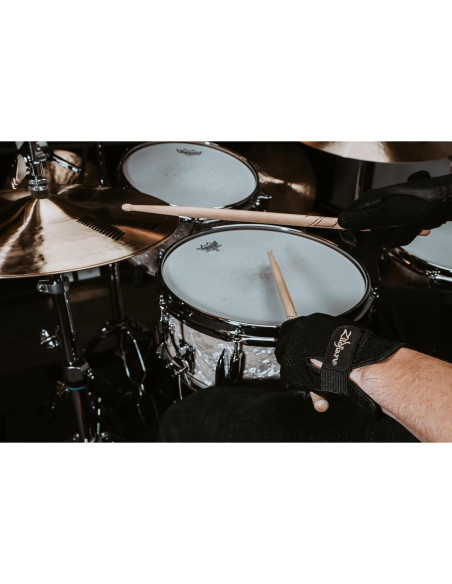Guantes para Bateristas Zildjian - Táctiles, Mediano, Negro