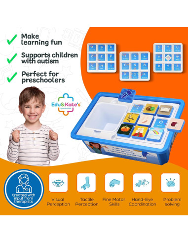 Juguete Educativo Montessori Edu&Kate - Alfabeto 27 Piezas