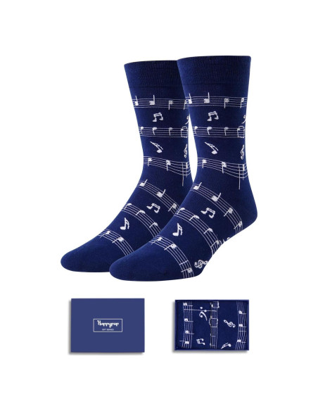 Calcetines Musicales para Hombres HAPPYPOP - Diseño de Notas