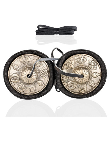 Címbalos Tingsha ZenBless Tibetanos 2 Piezas con Funda