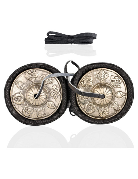 Címbalos Tingsha ZenBless Tibetanos 2 Piezas con Funda