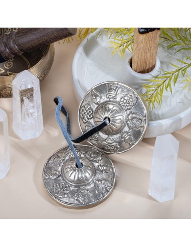Címbalos Tingsha ZenBless Tibetanos 2 Piezas con Funda