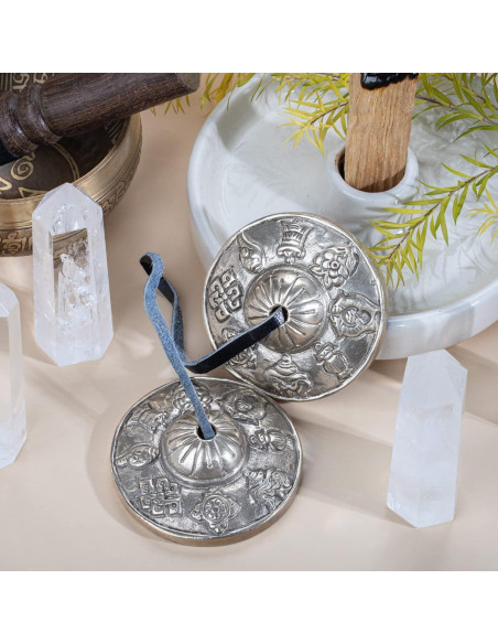 Címbalos Tingsha ZenBless Tibetanos 2 Piezas con Funda