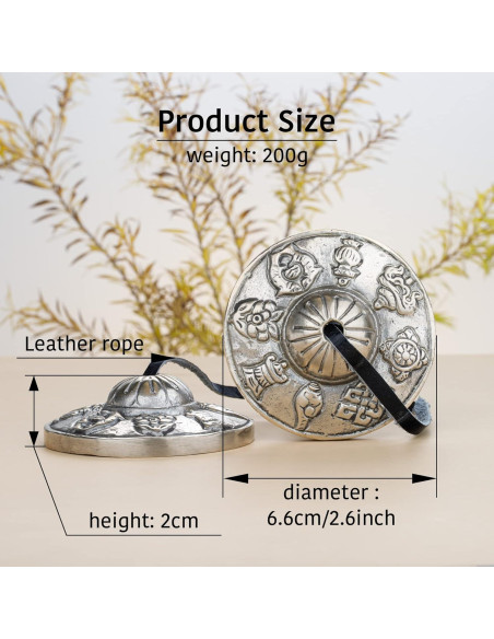 Címbalos Tingsha ZenBless Tibetanos 2 Piezas con Funda