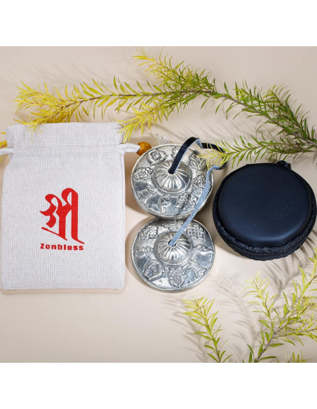 Címbalos Tingsha ZenBless Tibetanos 2 Piezas con Funda