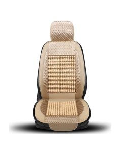 Cubierta de Asiento de Coche Blueshyhall de Perlas de Madera Beige