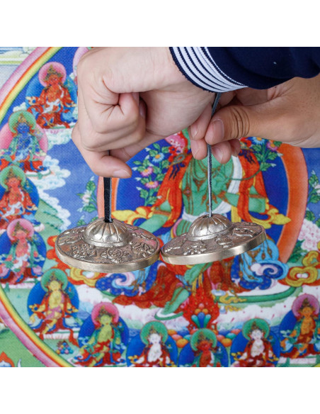 Címbalos Tingsha ZenBless Tibetanos 2 Piezas con Funda