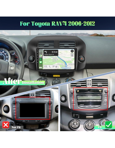 Radio de Coche Roinvou Android 10.1" para Toyota RAV4 2006-2012