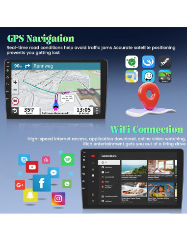 Radio de Coche Roinvou Android 10.1" para Toyota RAV4 2006-2012