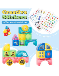 67 Piezas Bloques Magnéticos Gserin para Niños 3-8 Años 2