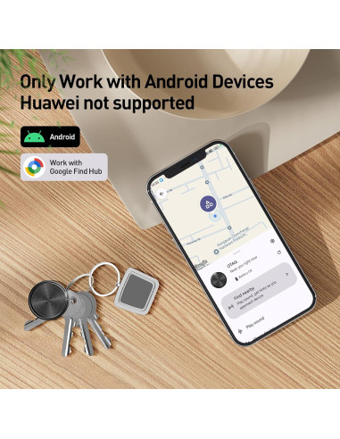 Rastreador Bluetooth KZO para Android, 2 Paquete, Negro