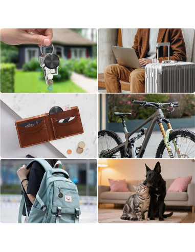 Rastreador Bluetooth KZO para Android, 2 Paquete, Negro