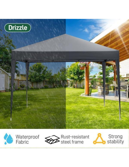 Carpa Plegable 3x3m Genérico Impermeable con Paredes Laterales