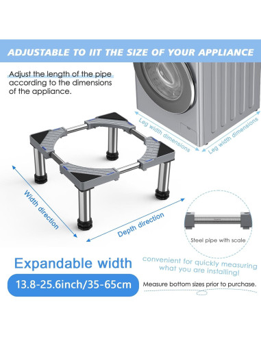 Soporte Ajustable para Mini Nevera GRPOCHE 20-23 cm Gris