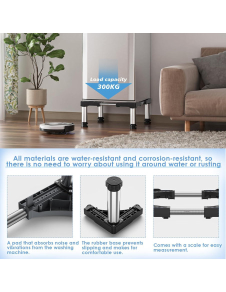 Soporte Ajustable para Mini Nevera GRPOCHE 20-23 cm Gris Soporte Ajustable para Mini Nevera GRPOCHE 20-23 cm Gris