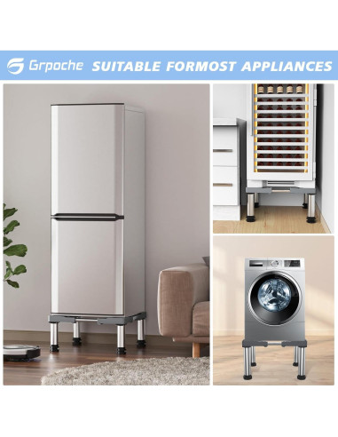 Soporte Ajustable para Mini Nevera GRPOCHE 20-23 cm Gris