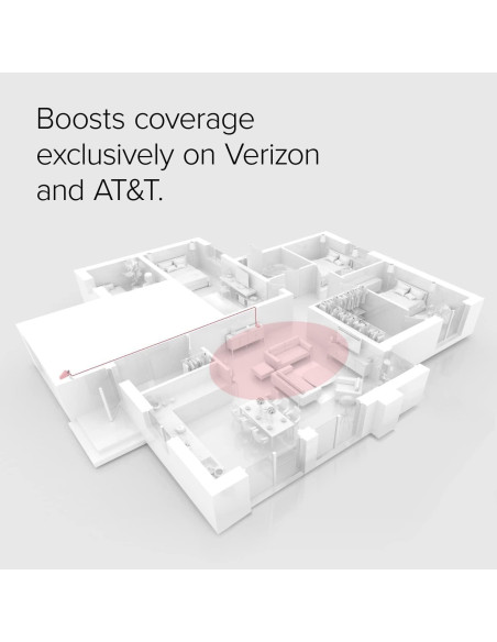 Amplificador de señal weBoost Home Studio Lite 470165 para Verizon y AT&T - Cobertura 278.71 m