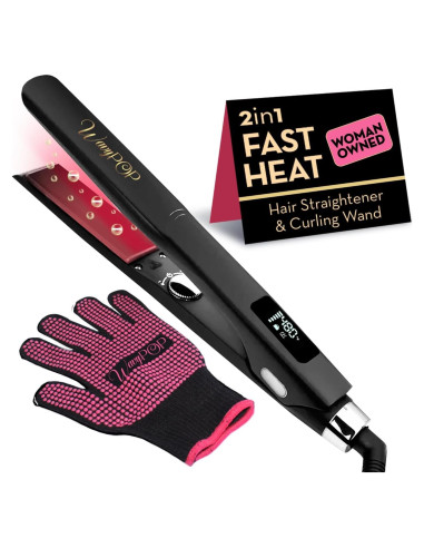 Plancha de Pelo Profesional Wavypop 2 en 1 Titanio 3.18 cm