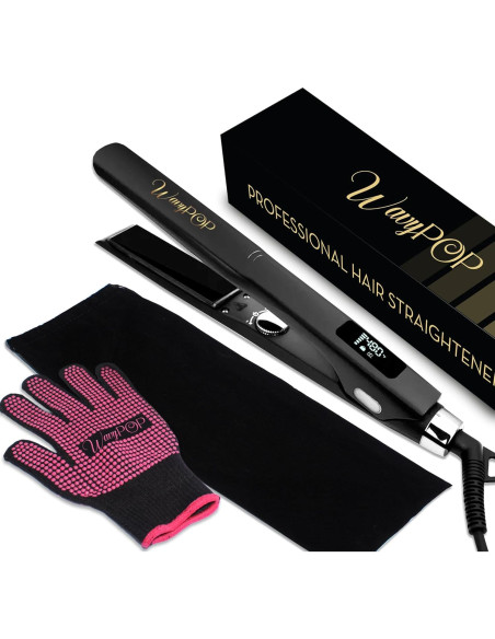 Plancha de Pelo Profesional Wavypop 2 en 1 Titanio 3.18 cm