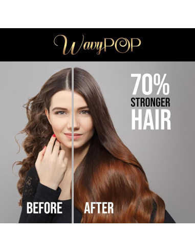 Plancha de Pelo Profesional Wavypop 2 en 1 Titanio 3.18 cm