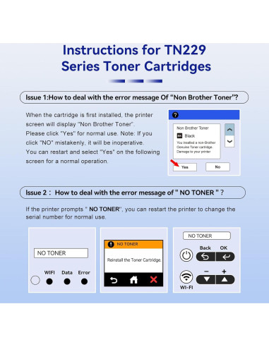 Cartucho de Tóner Gresinly TN229XL 4-Pack Compatible