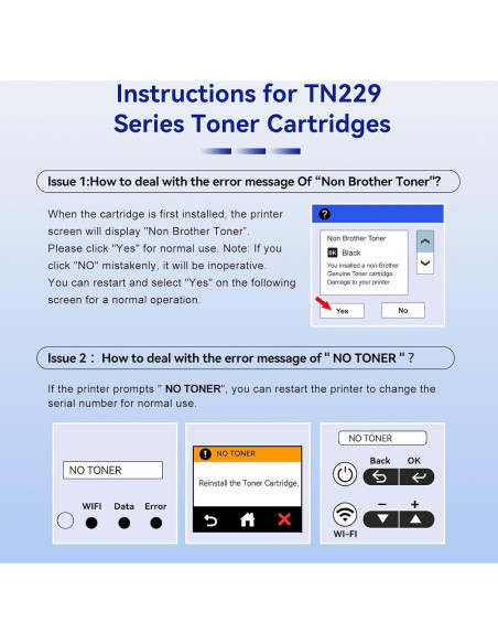 Cartucho de Tóner Gresinly TN229XL 4-Pack Compatible