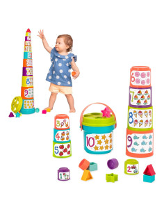 Battat Juego de Clasificación en Nido 19 Piezas para Bebés