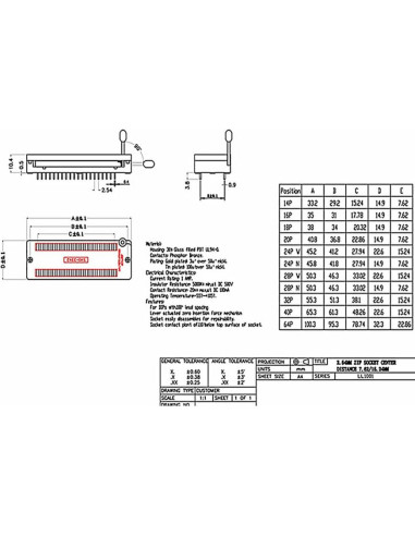 Socket ZIF Universal de Prueba 18 Pines YEGAFE 2 Pcs