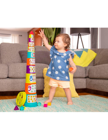 Battat Juego de Clasificación en Nido 19 Piezas para Bebés