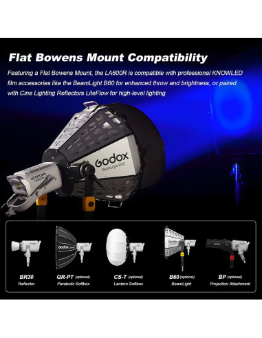 Godox LA600R Luz LED RGB COB 600W con Bolsa de Transporte