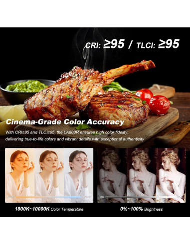 Godox LA600R Luz LED RGB COB 600W con Bolsa de Transporte