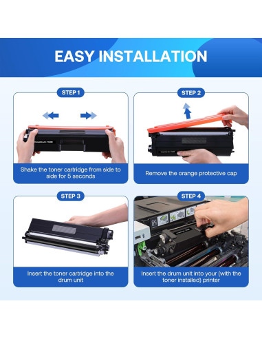 Cartucho de Tóner Negro Compatible Brother TN436 TN433 TN431 - 2 Pack