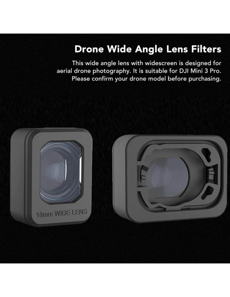Lente Gran Angular ASHATA para Dron Mini 3 Pro - HD 25% Más Visión