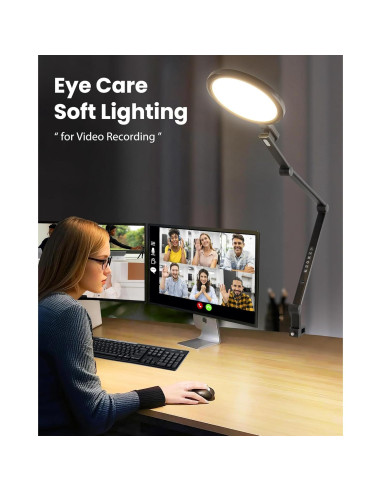 Luz de Anillo LED Regulable LIFENGSOLER para Videoconferencias