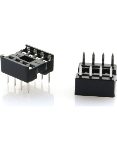 Zócalo IC DIP 8 Pines Tegg 60 PCS Soldadura Negro