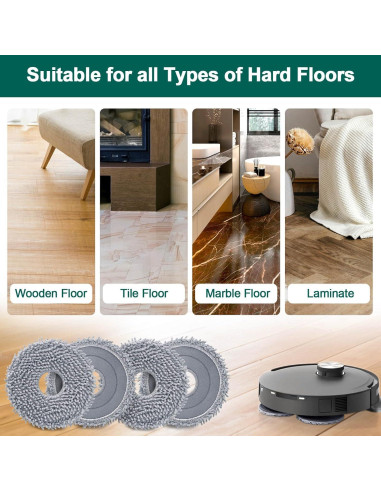 Almohadillas de Limpieza para Robot Aspiradora SANLQF - 8 Piezas