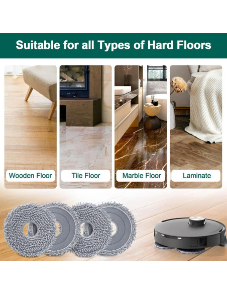 Almohadillas de Limpieza para Robot Aspiradora SANLQF - 8 Piezas