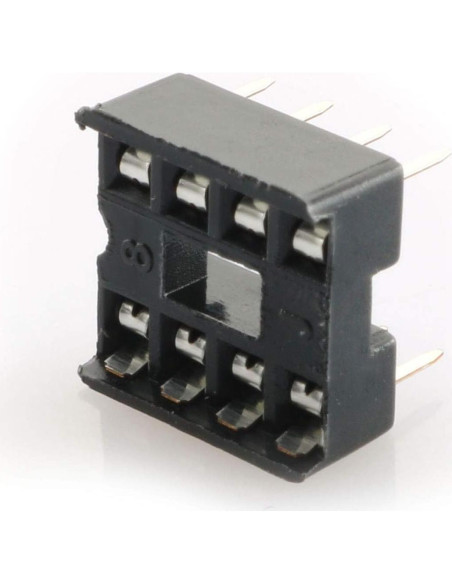 Zócalo IC DIP 8 Pines Tegg 60 PCS Soldadura Negro