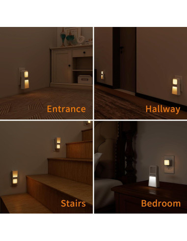 Luz Nocturna Multifuncional Dawnrise 5-en-1 con Sensor