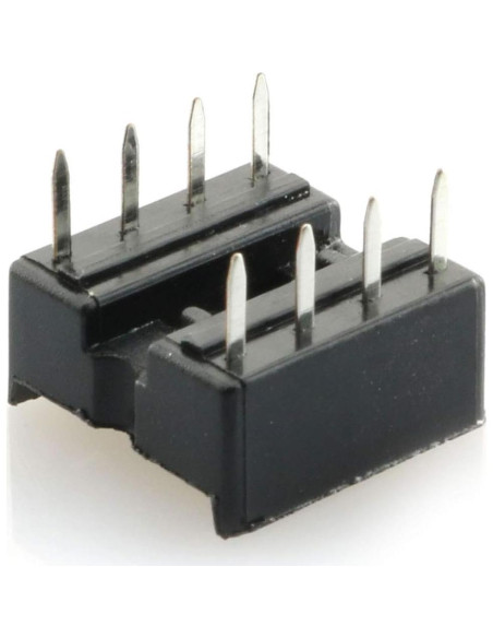 Zócalo IC DIP 8 Pines Tegg 60 PCS Soldadura Negro