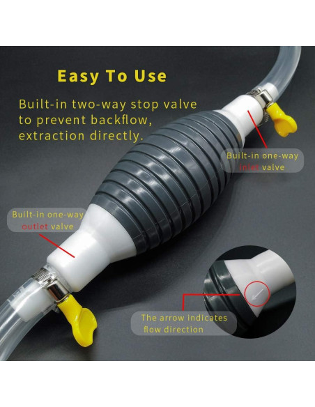 Bomba de Sifón Manual REACH AUTO PARTS 2M 10L/min para Combustible
