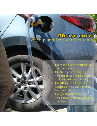 Bomba de Sifón Manual REACH AUTO PARTS 2M 10L/min para Combustible