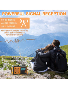 Radio de Emergencia Goodes GES-FM-035 con Manivela y Solar 2