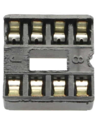 Zócalo IC DIP 8 Pines Tegg 60 PCS Soldadura Negro