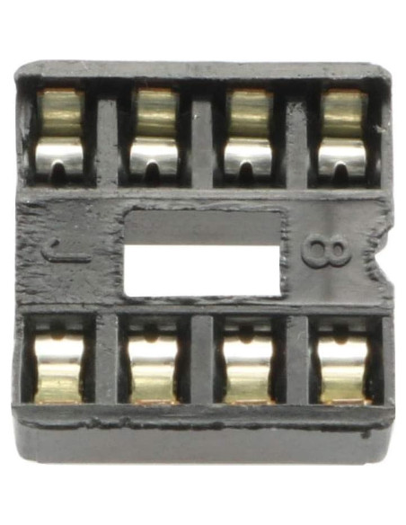 Zócalo IC DIP 8 Pines Tegg 60 PCS Soldadura Negro