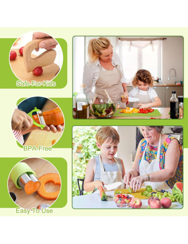 Juego de cuchillos de cocina para niños Suhctuptx 28 piezas