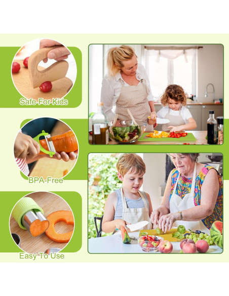 Juego de cuchillos de cocina para niños Suhctuptx 28 piezas