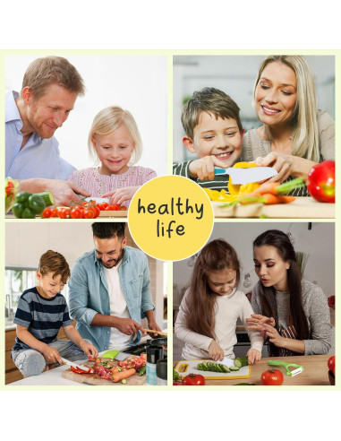 Juego de cuchillos de cocina para niños Suhctuptx 28 piezas