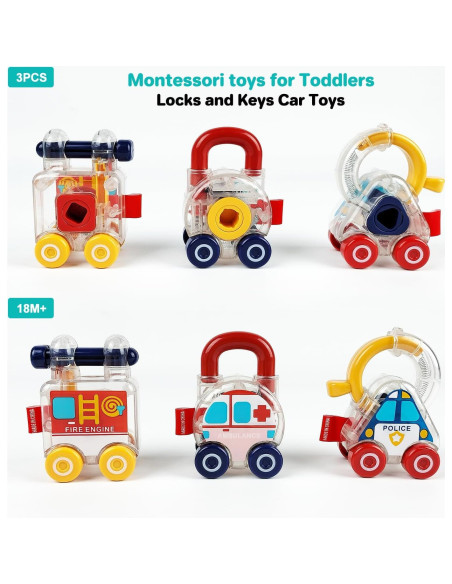 Kits de Ciencia Montessori para Bebés - Juguetes de Coche con Llave